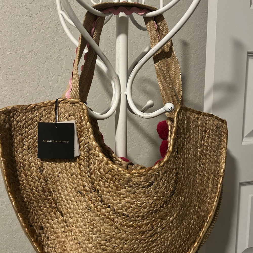 Beautiful oversized jute beach bag - Picture 2 of 2